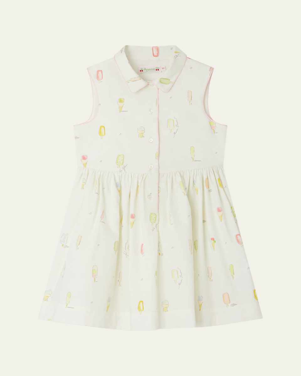 Girl's Anne Ice Cream-Print Dress, Size 4-14